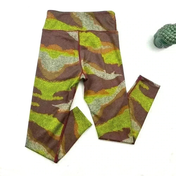 Noli Earthy Dot Camo Sedona Higb Waist Quick Wick 4 Way Stretch Legging Size S - Picture 7 of 15